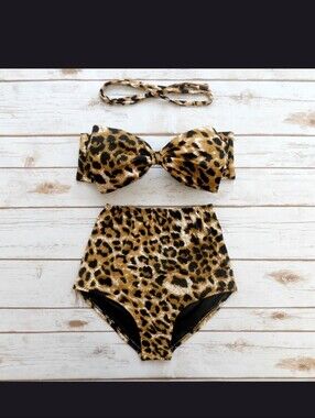 Bikini Boo Leopard Print High-Waist Bikini